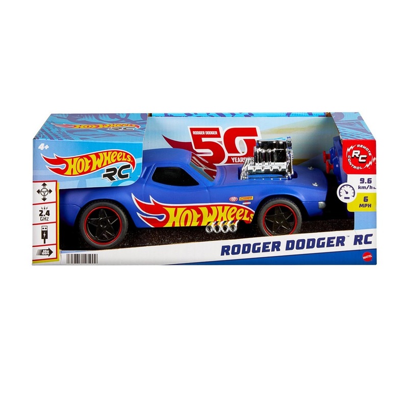 Hot Wheels – 1:16 Scale RC Rodger Dodger Toy Car