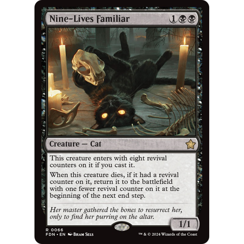 Nine-Lives Familiar (FDN-066) – Foundations [Rare]
