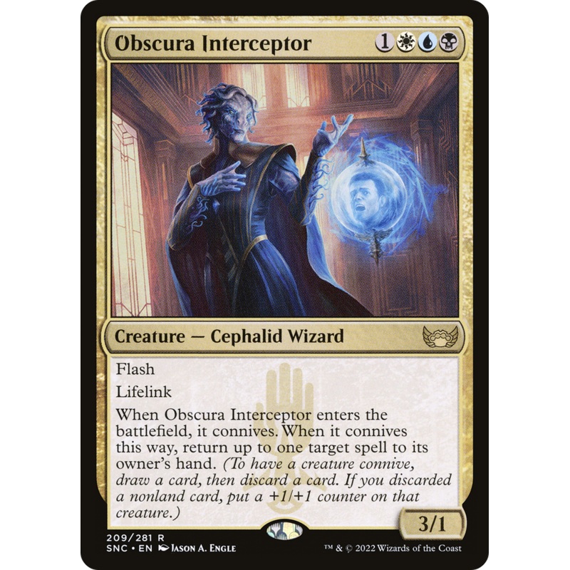 Obscura Interceptor (SNC-209) – Streets of New Capenna Foil [Rare]