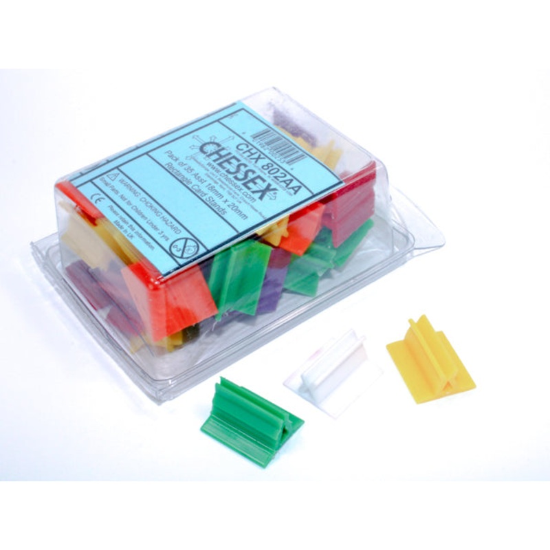 Chessex – CHX 802AA Pack of 35 Asst 18mm x 20mm Rectangle Card Stands