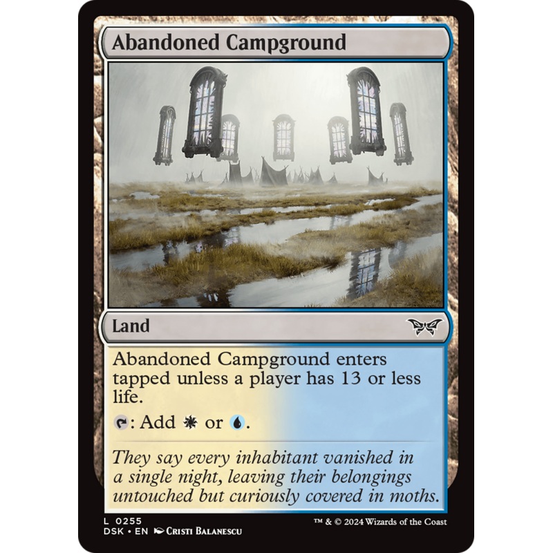 Abandoned Campground (DSK-255) – Duskmourn: House of Horror Foil [Common]