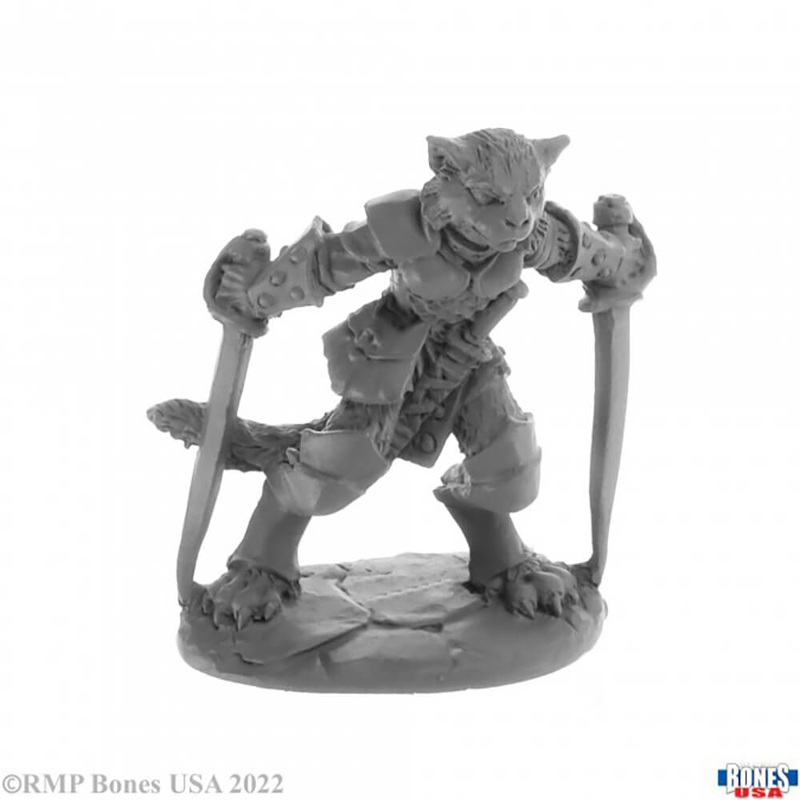 Mini – Reaper Bones USA 30059 Catfolk Rogue Shadoweyes