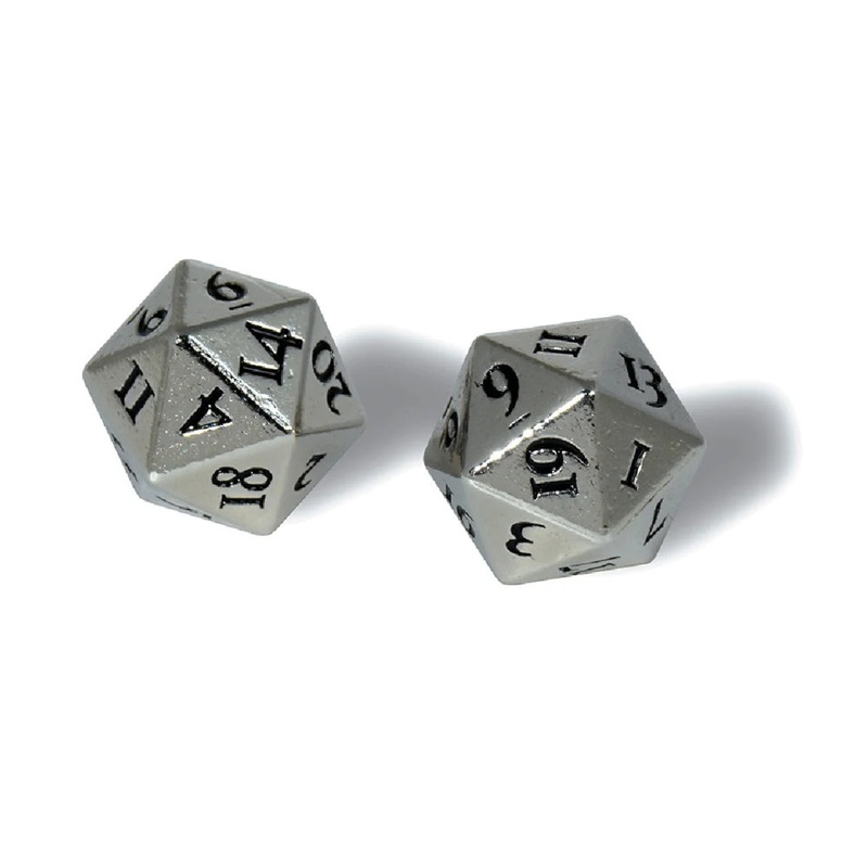 Ultra Pro – UP84900 Heavy Metal D20 2-Dice Set – Chrome