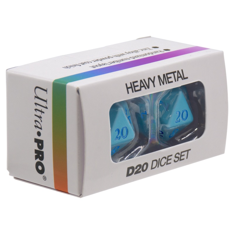 Ultra Pro – Vivid Heavy Metal Dice 2-Piece Set – Light Blue