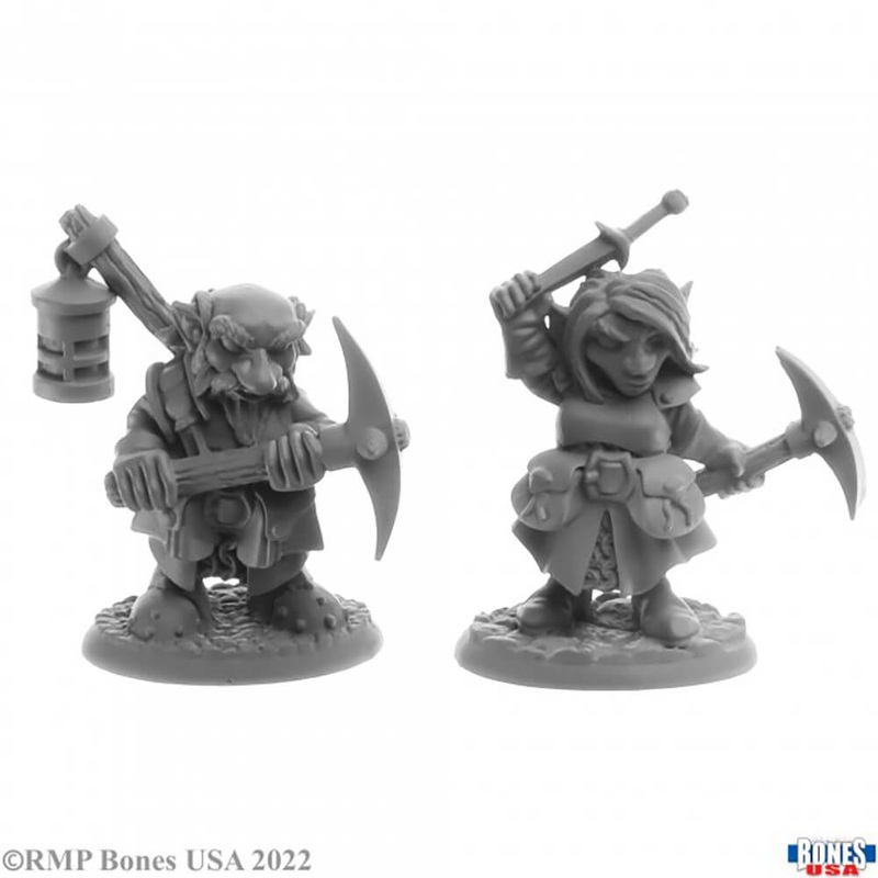 Mini – Reaper Bones USA 30062 Deep Gnome Heroes (2ct)