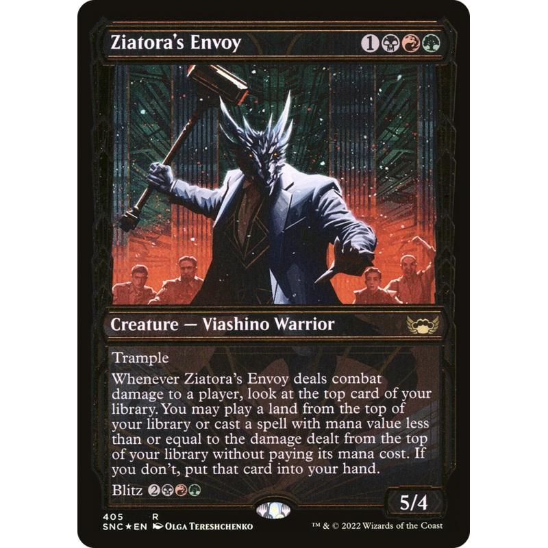 Ziatora’s Envoy (SNC-405) – Streets of New Capenna: (Showcase) Foil [Rare]