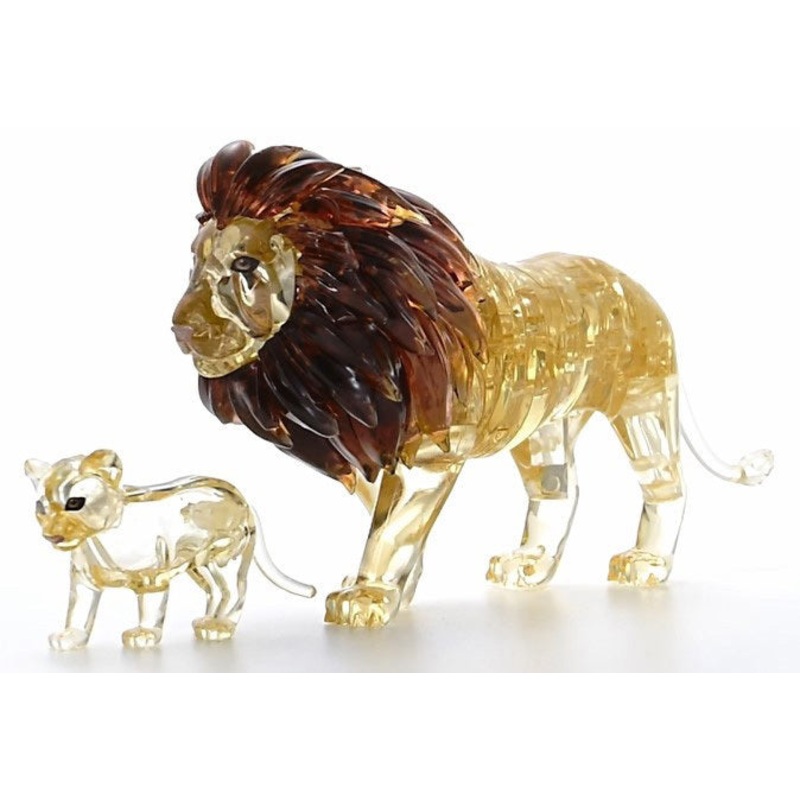 3D Lion & Cub Crystal Puzzle