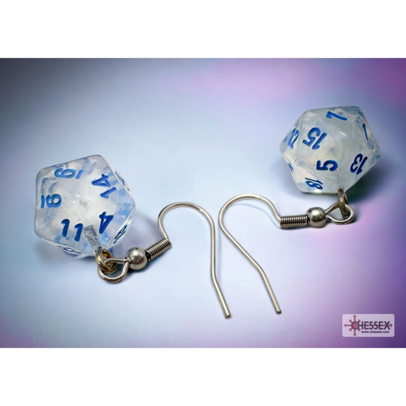 Chessex – CHX 54211 Hook Earrings Borealis Icicle Mini-Poly d20 Pair