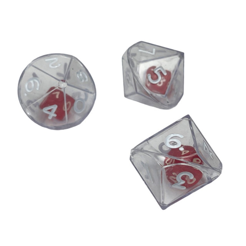 Chessex – CHX KOP11770 10 Sided Double Dice Clear Transluscent (Preorder)
