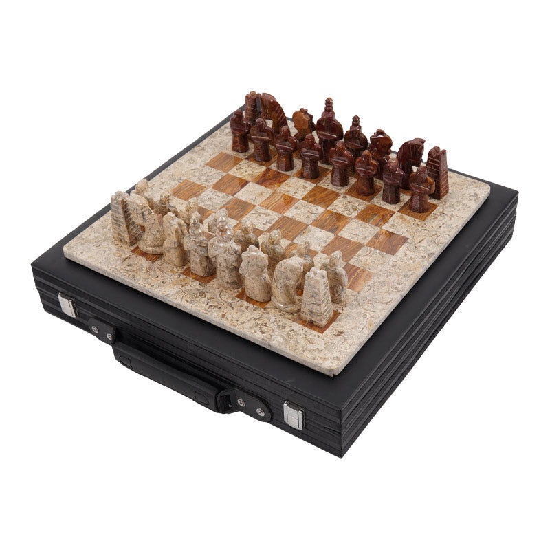 15inch HYD Chess Set – Coral & Red