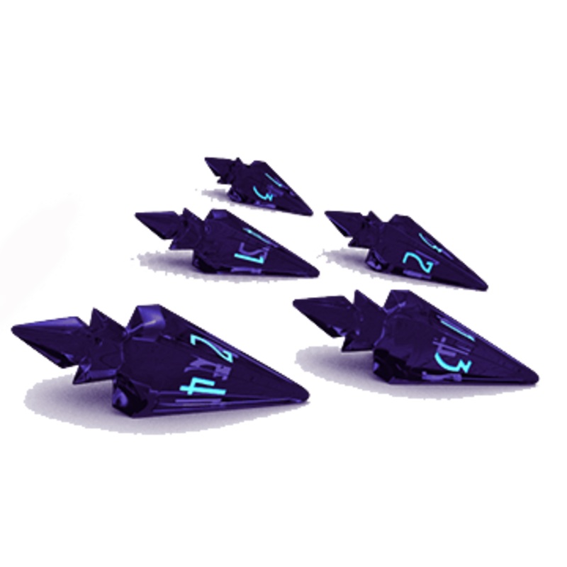 Bolt Dice Set (5d4) Violet Storm w/ Lightning