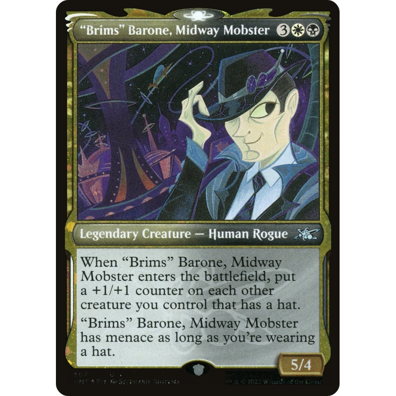 “Brims” Barone, Midway Mobster (UNF-507) – Unfinity: (Showcase) Galaxy Foil [Uncommon]