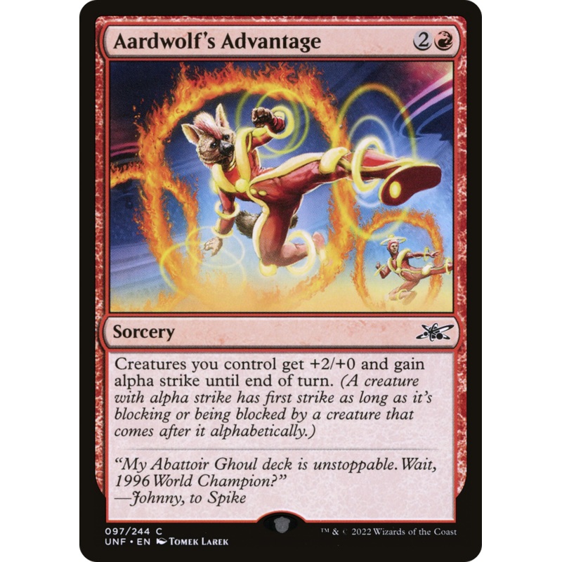 Aardwolf’s Advantage (UNF-097) – Unfinity Foil [Common]