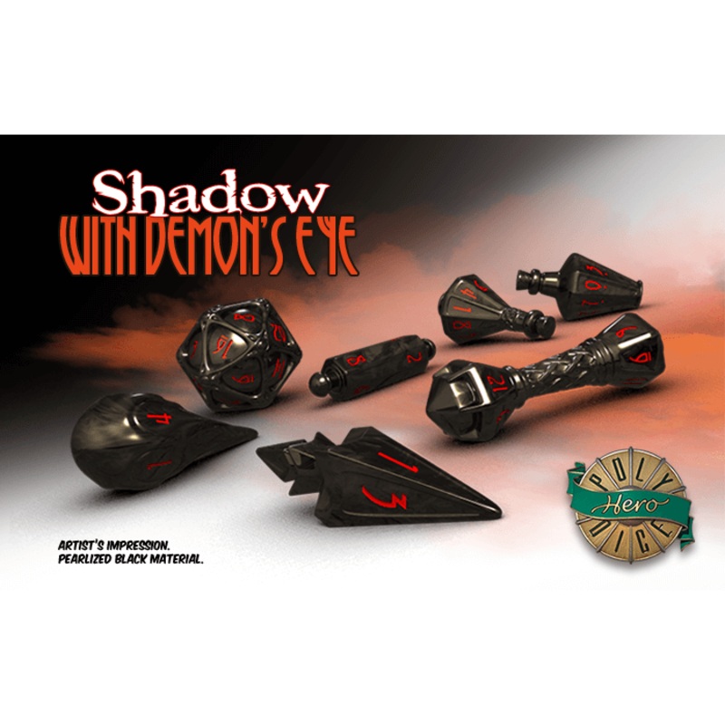 Wizard Dice 7-set Shadow w/ Demon’s Eye