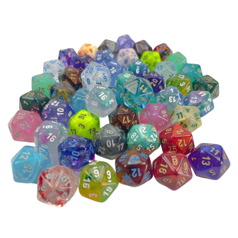 Chessex – CHX 29220 Signature Bag of 50 Assorted Loose Polyhedral d20