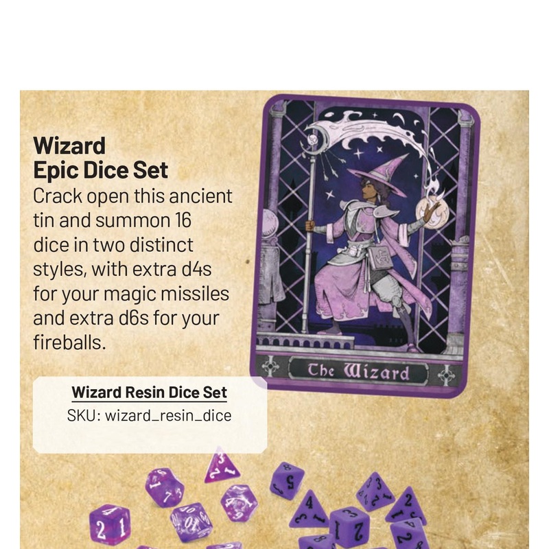 Beadle & Grimm’s The Wizard Epic RPG Dice Set & Rolling Tray