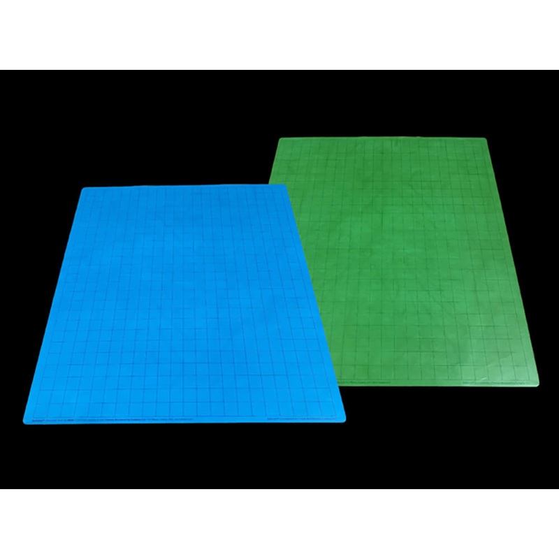 Battlemap Chessex (23x26in) Reversible 1 inch Square Blue / Green