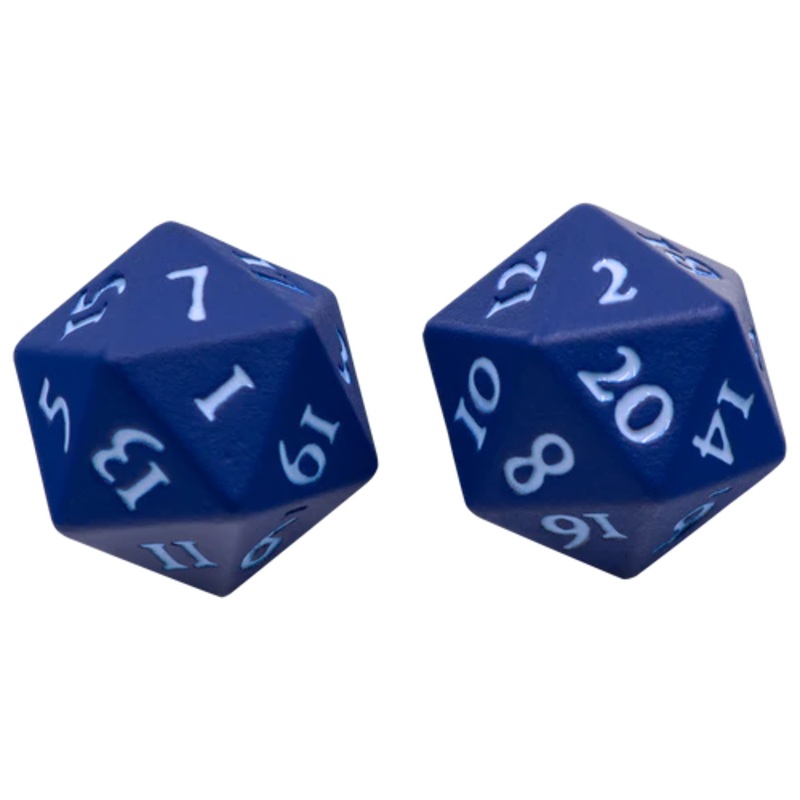 Ultra Pro Vivid Heavy Metal Dice D20 Set of 2 Blue